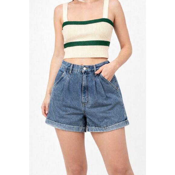 Bill Bass Pants - Vintage Bill Bass Ultra High Rise Mom Jean Early 90s Denim Jean Shorts Medium